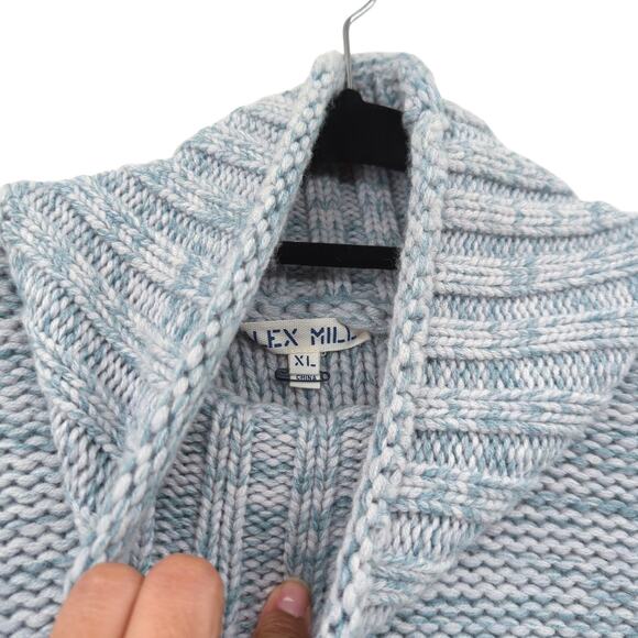 Alex Mill Women XL Abigail Sweater Arctic Blue Turtleneck Knit Wool Cashmere NEW - Picture 4 of 7